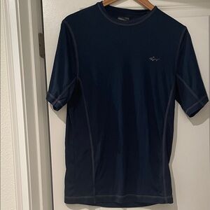 Greg norman Navy Short Sleeve Performance Tee with Subtle Logo small